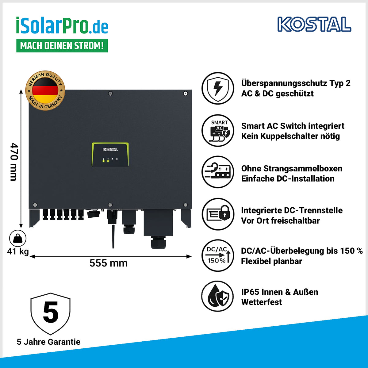 30 kW Kostal Piko CI 30 G2 Gewerbe-Wechselrichter