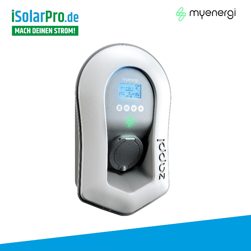 Myenergi ZAPPI-2H22UW-T WeiĂ Wallbox 11/22 kW (3-phasig), WLAN,Typ-2 Steckdose, mit integriertem Hub