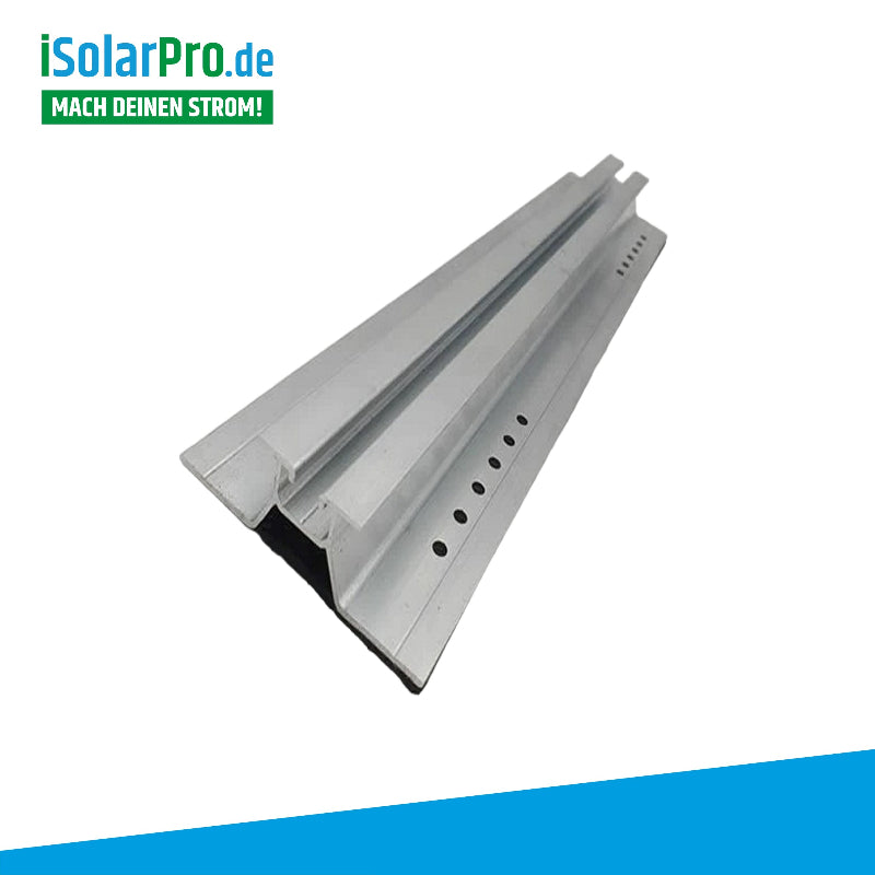 Trapezschiene 25mm Gesamthöhe vorgeschnitten auf 40cm mit EPDM durchgehend Aluminum
