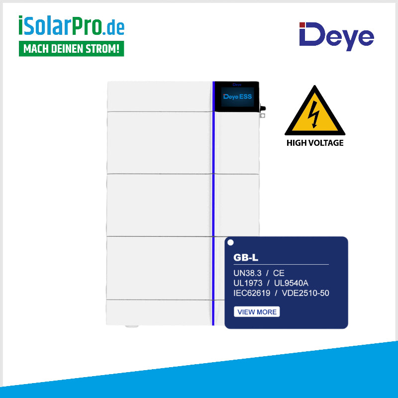 GB-L 4kWh (HV) Deye Solarbatterie GB-LM4.0 Hochspannungs-Batterie LiFePO4 40ah