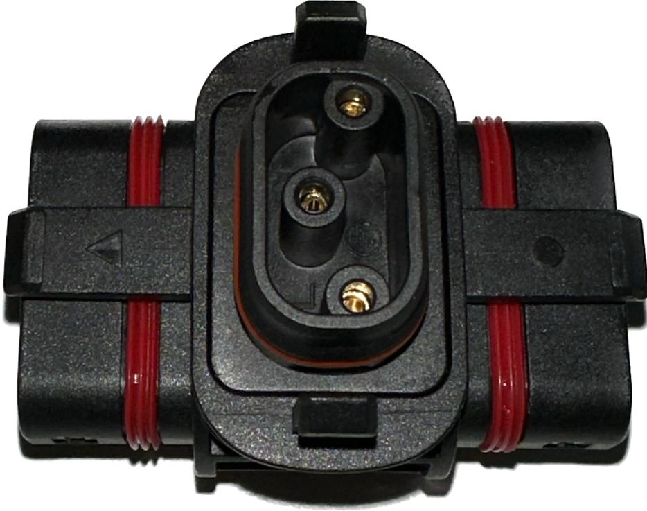 iSolarPro AC Stecker Verteiler mit Pins schwarz Zubehör für Photovoltaik-Systeme