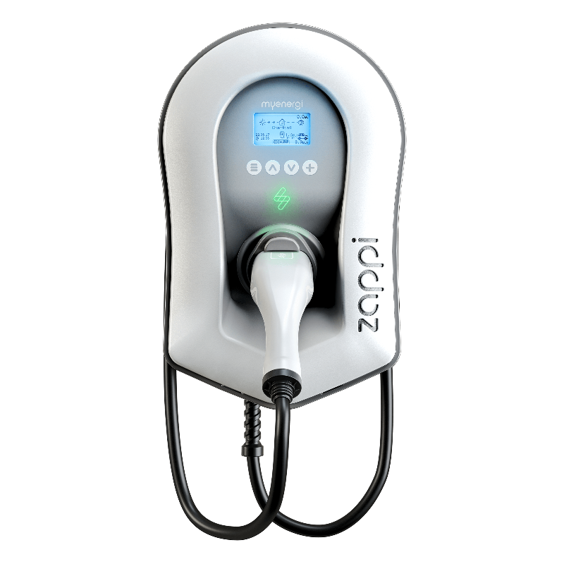 Myenergi ZAPPI-2H22TW-T WeiĂ Wallbox 11/22 kW (3-phasig), WLAN, Festes 6,5m Ladekabel, mit integriertem Hub