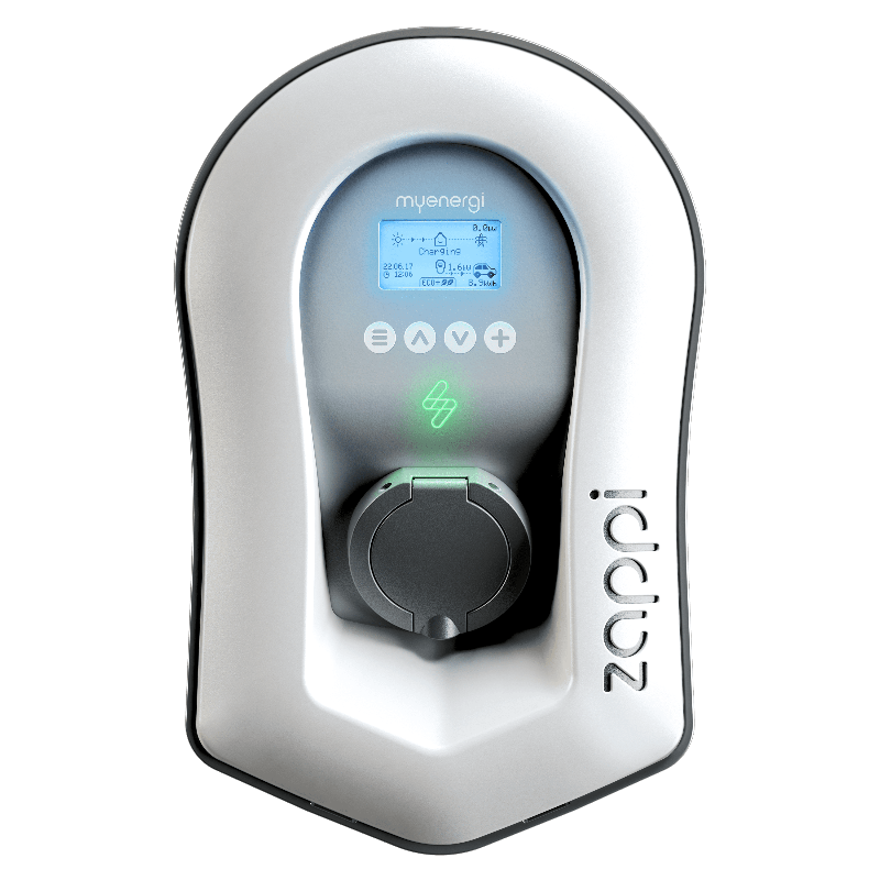 Myenergi ZAPPI-2H22UW-T WeiĂ Wallbox 11/22 kW (3-phasig), WLAN,Typ-2 Steckdose, mit integriertem Hub