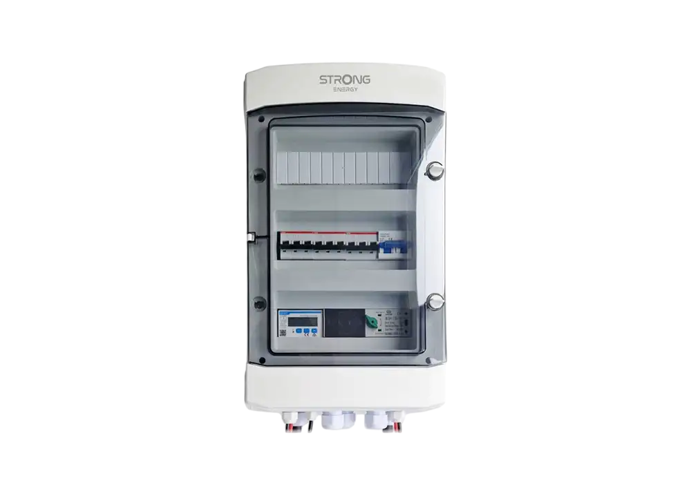 iSolarPro Strong Energy Verteilerkasten / Switchbox mit integrierten Schutzschaltern und Display für Photovoltaik-Anlagen