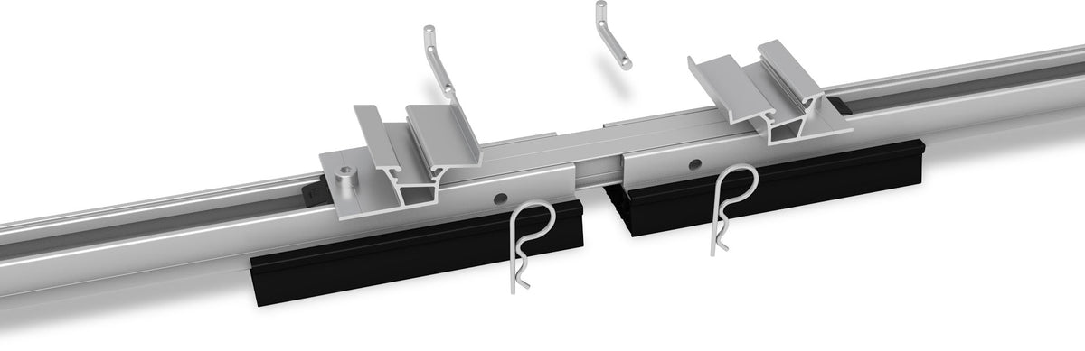 iSolarPro K2 Systems Dome 6.10 Connector Bonding Set 2 Schienenverbinder Montagesystem für Photovoltaik-Systeme