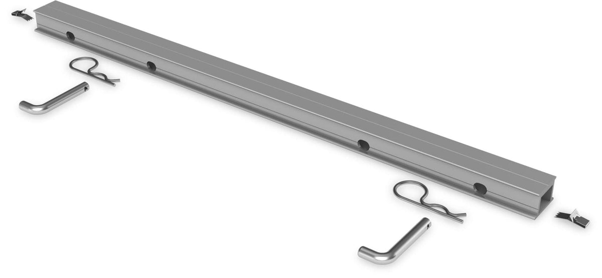 iSolarPro Montageschiene mit Befestigungselementen und Splinten für Photovoltaik-Systeme