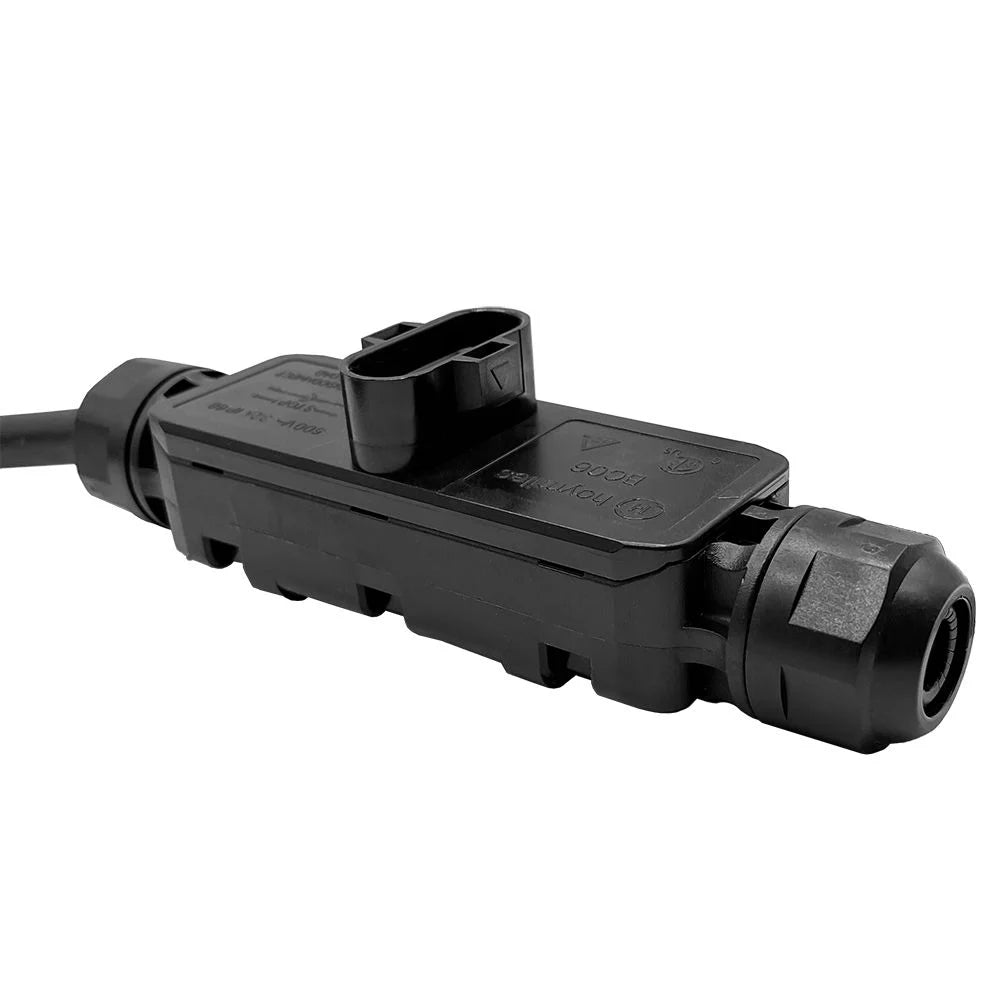 iSolarPro Hoymiles Mikroinverter AC-Kabel Stecker Detailansicht für Photovoltaik-Systeme