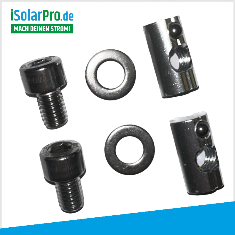 ISOLARPRO Mikrowechselrichter und Optimierer Befestigung M8 Nut bis max. 2mm Befestigungsplatte