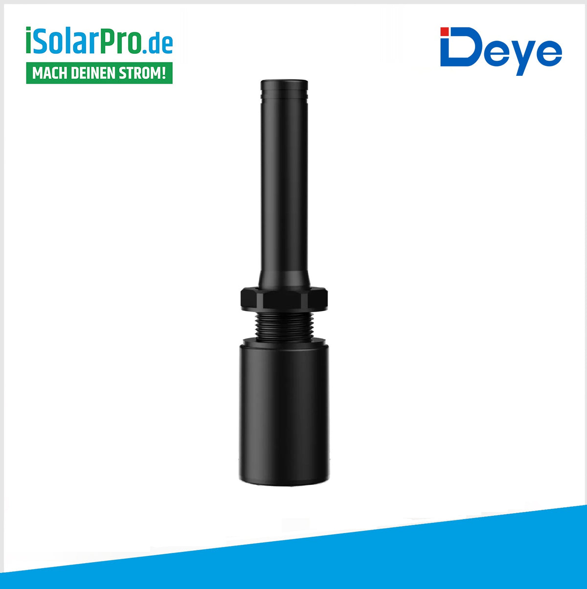 Deye Antenne oder Lora-Modul in Schwarz vor weißem Hintergrund mit isularpro.com-Branding