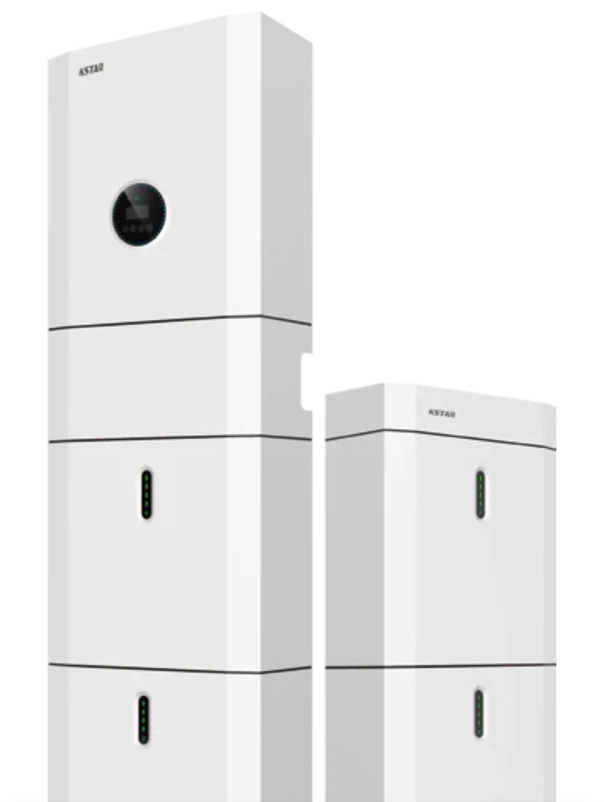 iSolarPro KSTAR Energiespeicher Batteriesystem Inverter weiß Frontansicht für Photovoltaik-Systeme