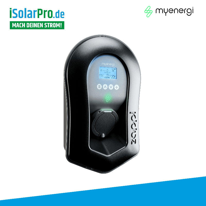 Myenergi ZAPPI-2H22UB-T Schwarz Wallbox 11/22 kW (3-phasig), WLAN,Typ-2 Steckdose, mit integriertem Hub