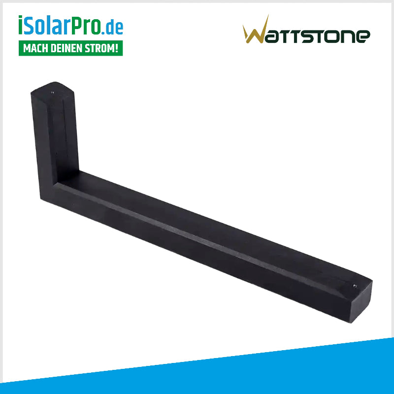 WATTSTONE 15° PV-Aufständerung für 2-PV Module im Reihenaufbau inkl. Klemmen und Bautenschutzmatten