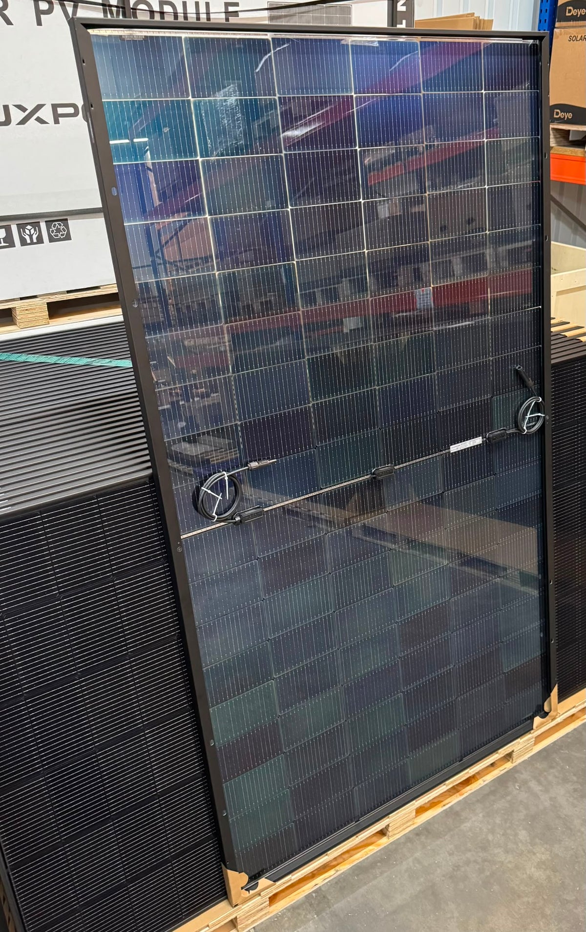 HUXPOWER® Solarmodul bafazial glas-glas von hinten
