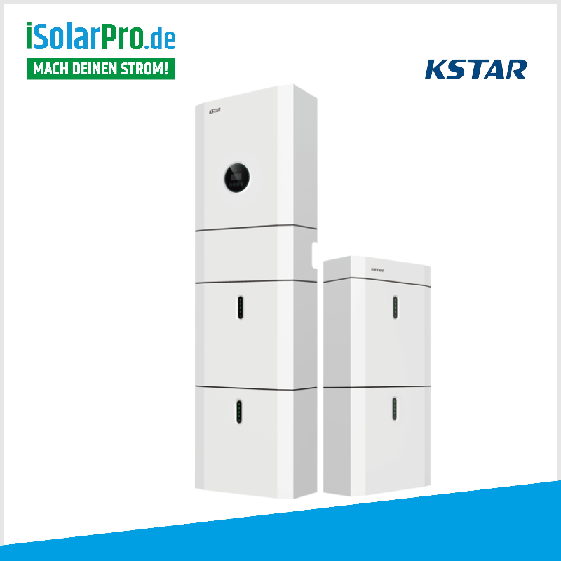 iSolarPro KSTAR BluE-S Stacking Energiespeicher-System Schrägansicht für Photovoltaik-Systeme