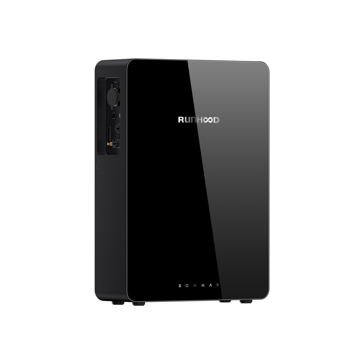 iSolarPro RUNHOOD Tragbare Powerstation Seitenansicht Anschlüsse und Ports