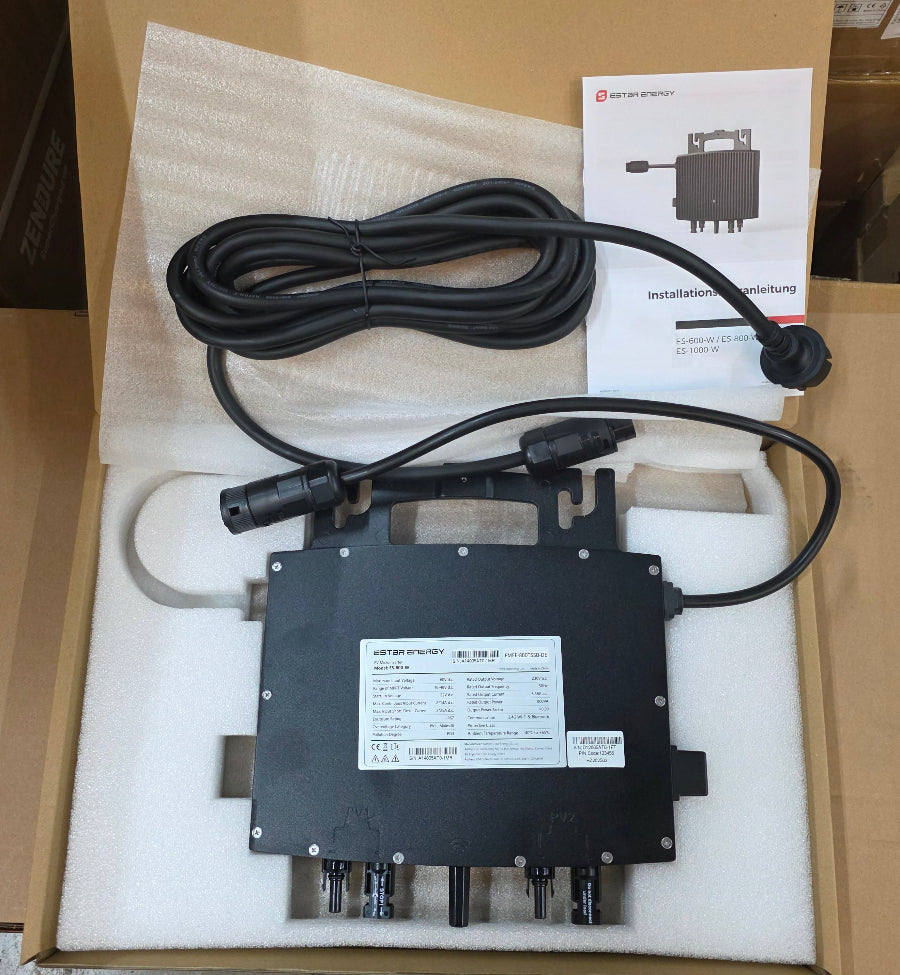 800W ESTAR ENERGY ES-800-W Mikro Wechselrichter Integriertes Wi-Fi & Bluetooth Inverter Solar Balkonkraftwerk