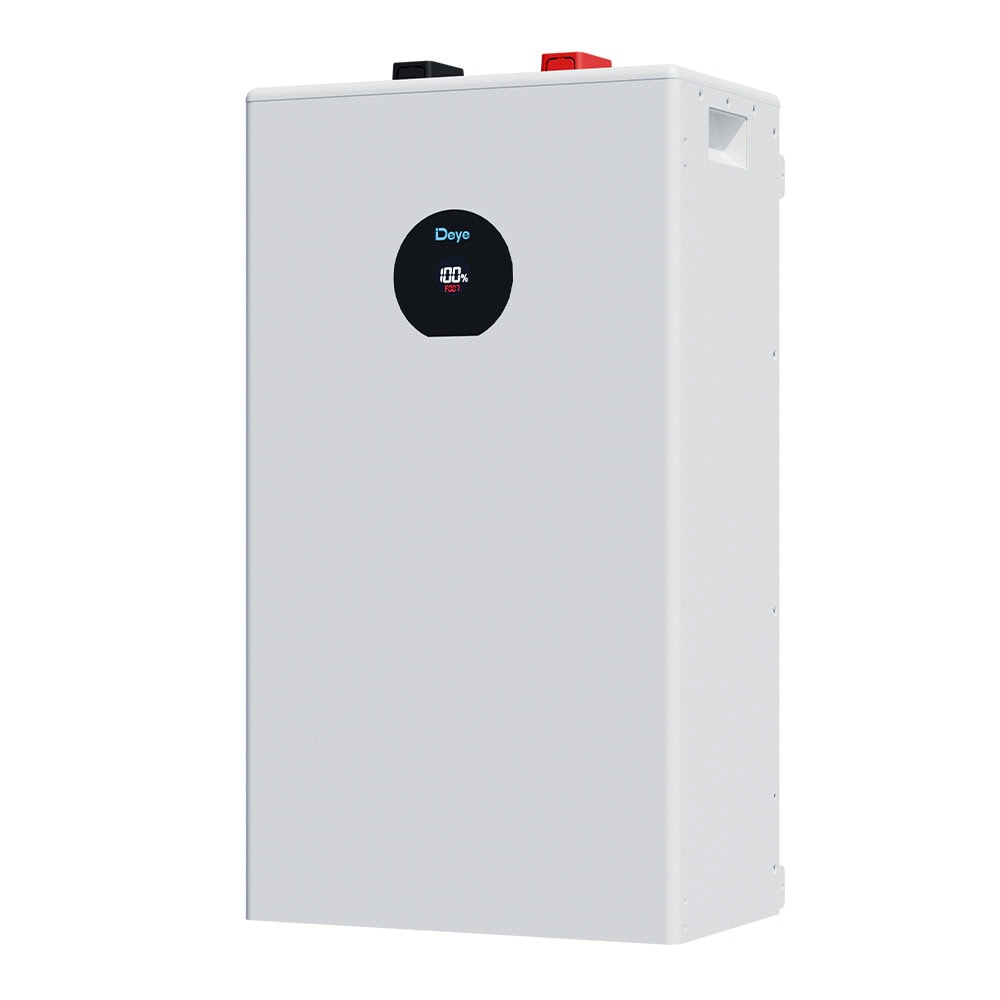 Deye Energiespeicher (Batterie) mit runder Digitalanzeige an der Front